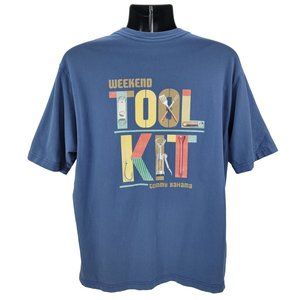 Tommy Bahama Relax Weekend Tool Kit T-Shirt Men’s Large Blue BBQ Beer Golf Dad